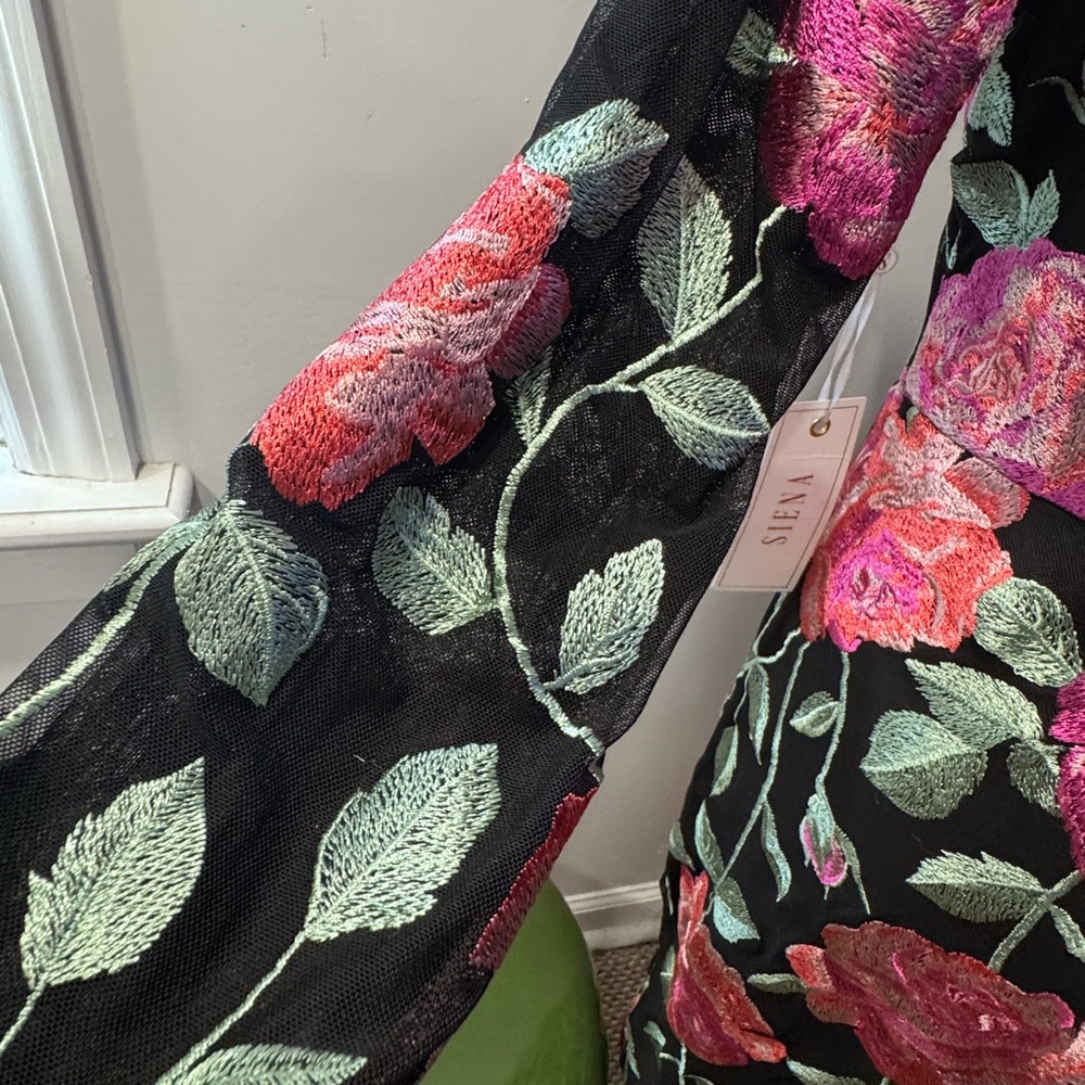SIENA Floral Black and Pink Dress - Picture 7 of 11